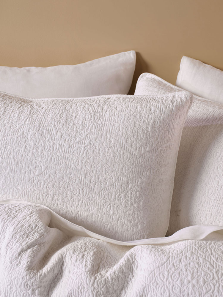 Quilted Coverlet • Embroidered • Chantal • 100% Cotton - Image 12