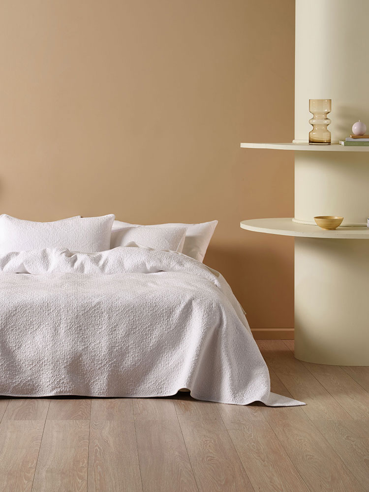 Quilted Coverlet • Embroidered • Chantal • 100% Cotton - Image 11