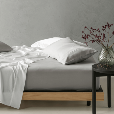 Fitted Sheet • Plain • 500T • Silver Grey • 100% Bamboo Cotton
