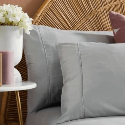 Pillowcase • Plain • 500T • Silver Grey • 100% Bamboo Cotton