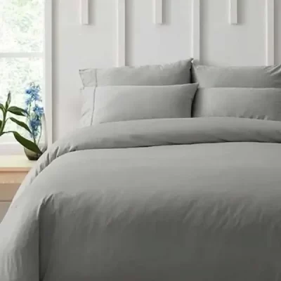 Duvet Cover • Plain • 500T • Silver Grey • Bamboo Cotton