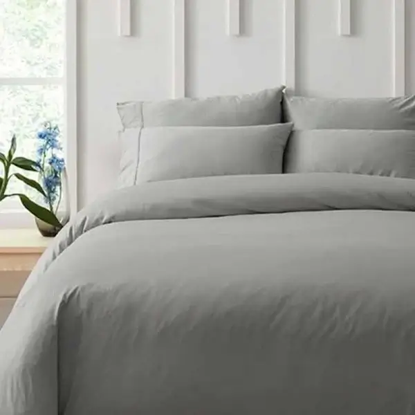 Duvet Cover • Plain • 500T • Silver Grey • Bamboo Cotton