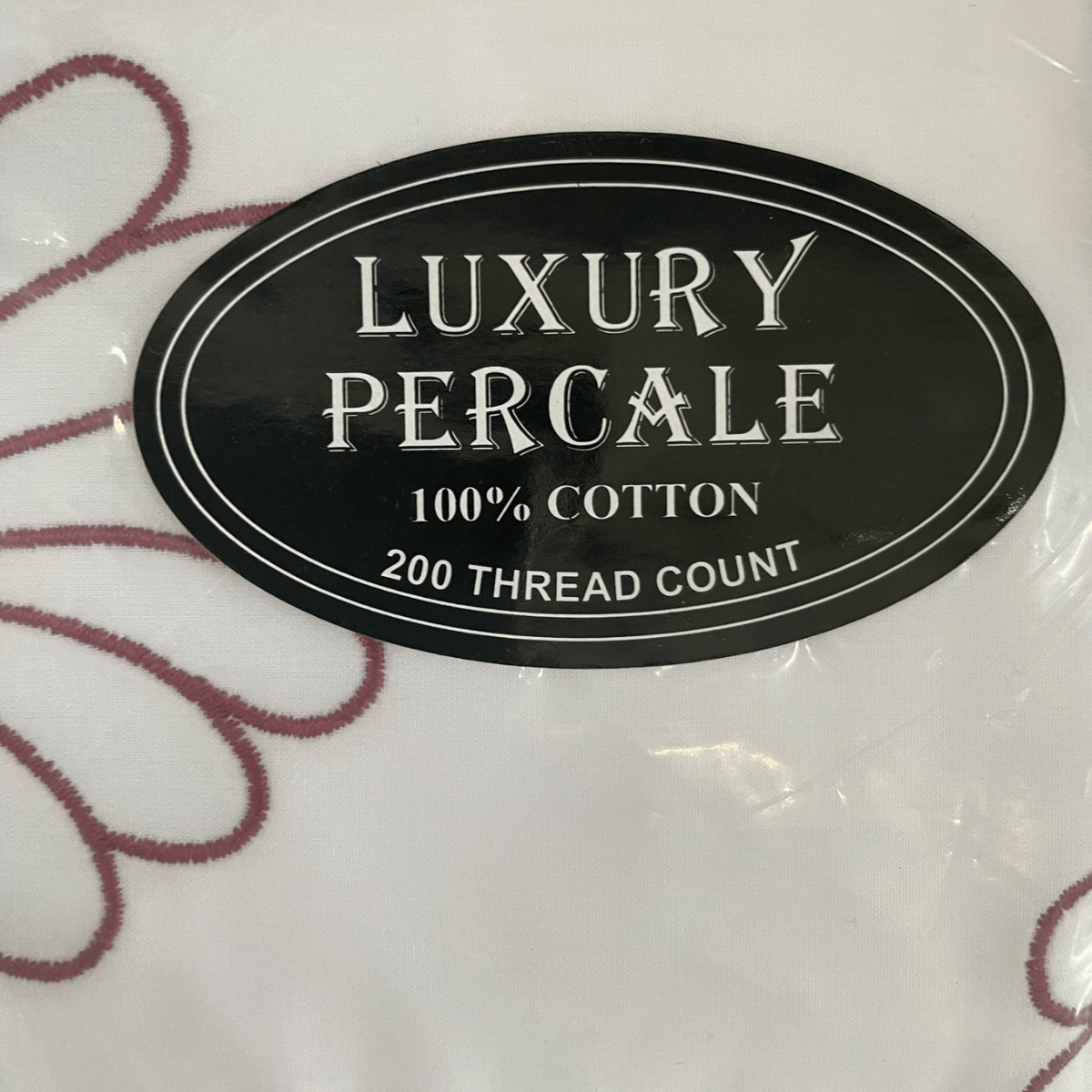 Duvet Cover • Embroidered • Modern Daisy • 200T • 100% Cotton Percale • White - Image 8