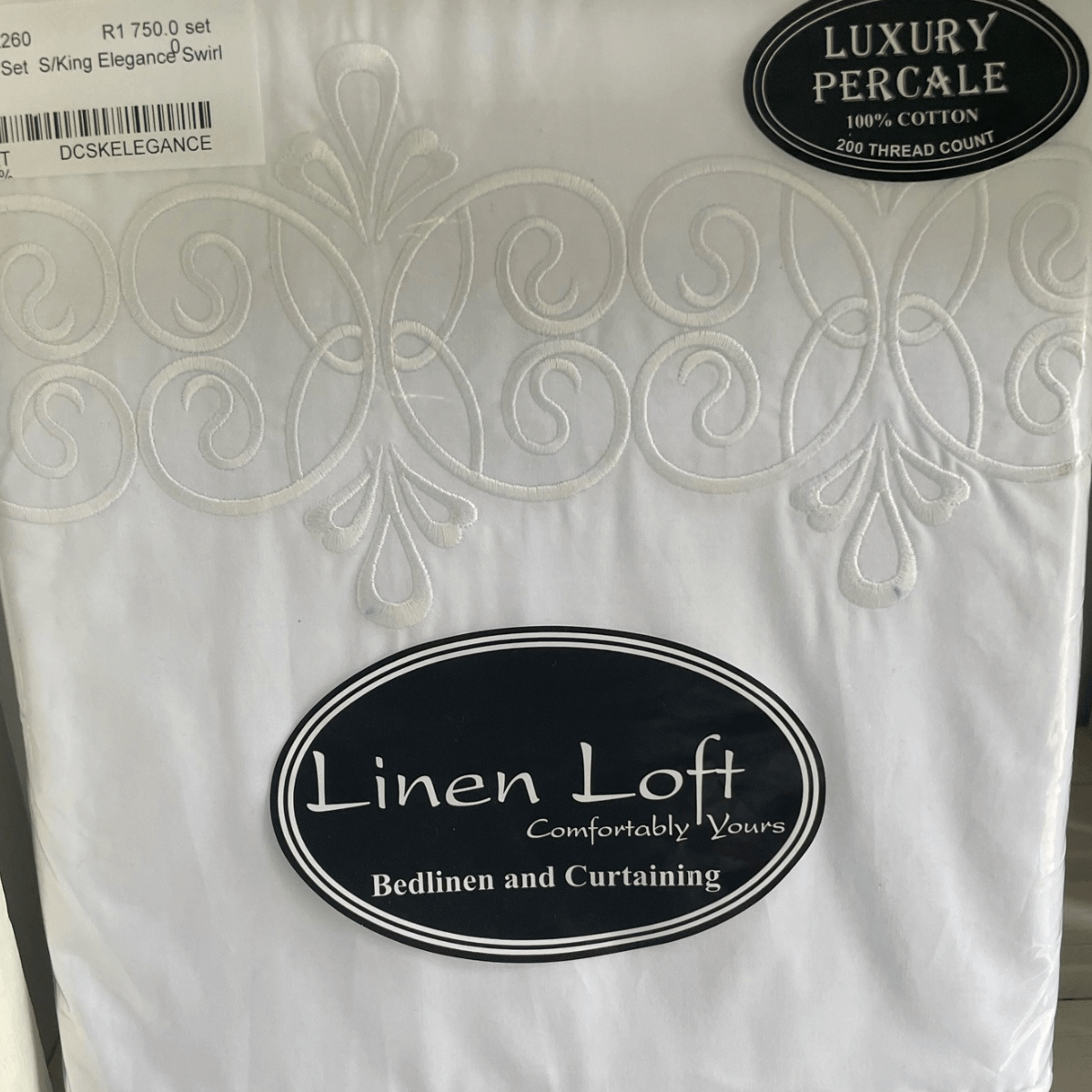 Duvet Cover • Embroidered • Elegance • 200T • 100% Cotton Percale • White - Image 5