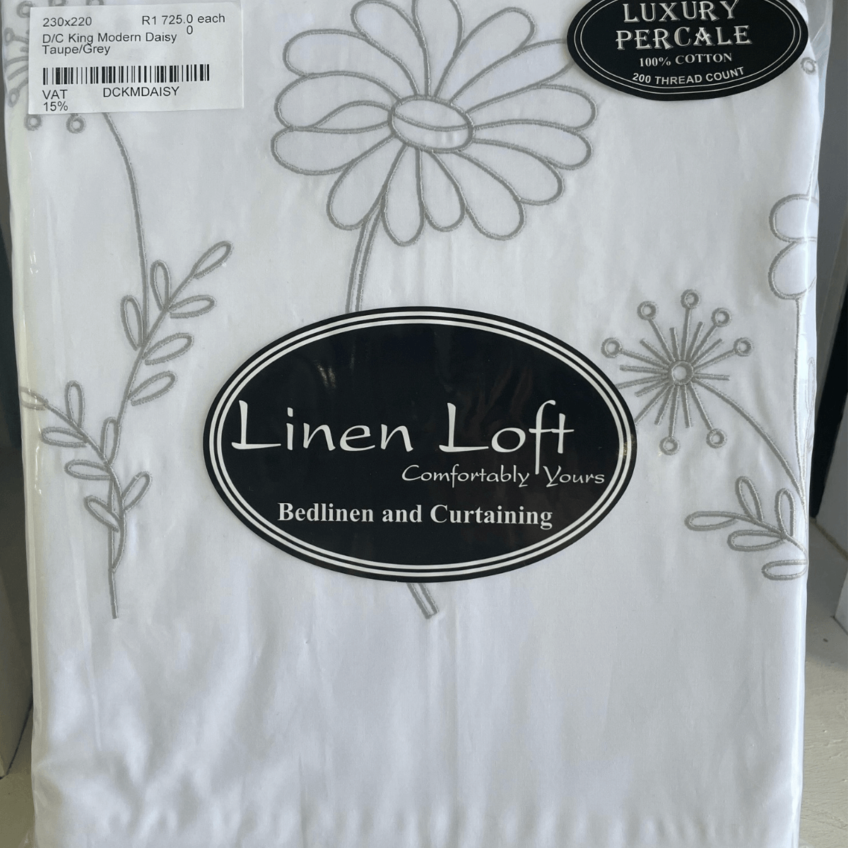 Duvet Cover • Embroidered • Modern Daisy • 200T • 100% Cotton Percale • White - Image 12