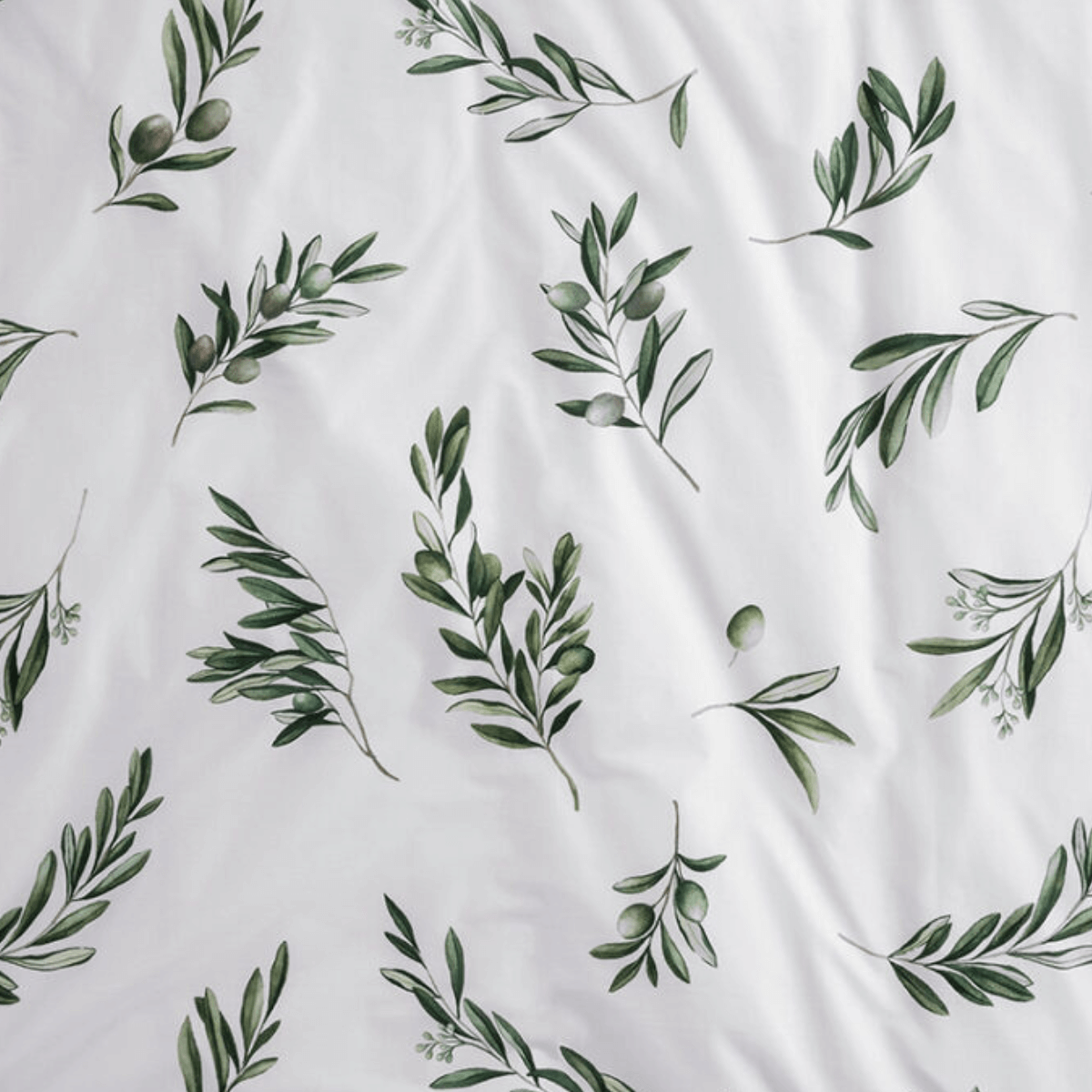 Duvet Cover • Printed • Eleni Olive • 100% Cotton Percale - Image 3