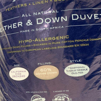 Duvet Inner • Goose Down • Hypo-Allergenic • Feather and Down