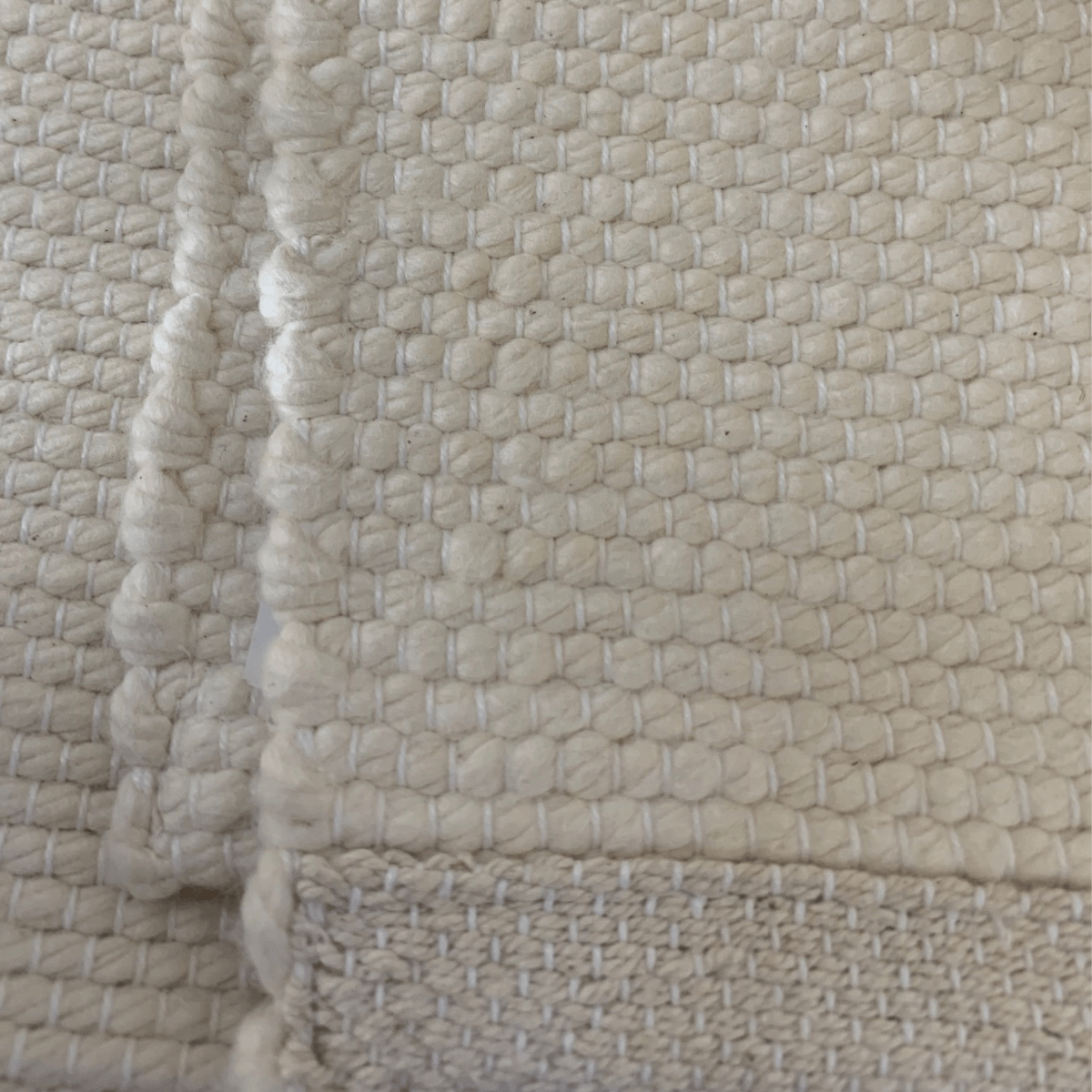 Runner Dhurrie Tabby Natural 30x80 cm - Image 3