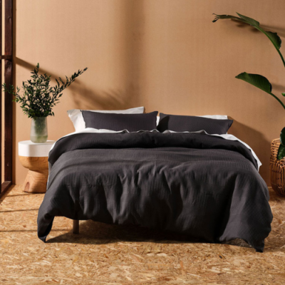 Duvet Cover • Textured • Derry • 100% Pure Cotton Waffle Weave