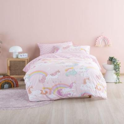Kids Duvet Cover • Printed • Rainbow Unicorn • 100% Cotton