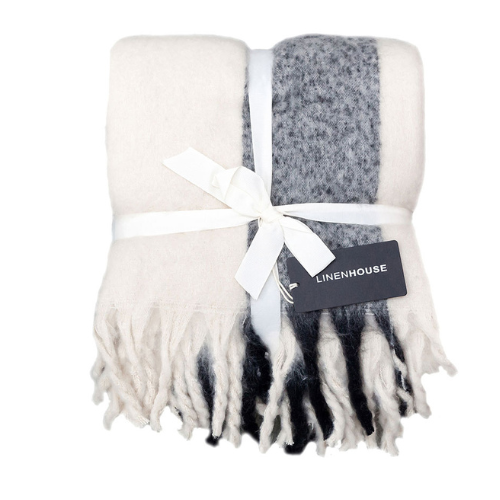 Throw • Textured • Soft Wool look • Faux - Image 2