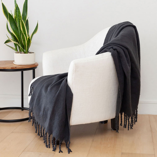 Throw • Textured • Soft Wool look • Faux - Image 3