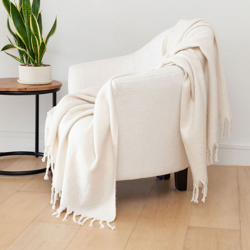 Throw • Textured • Soft Wool look • Faux - Image 5