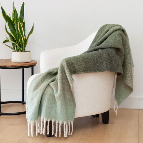 Throw • Textured • Soft Wool look • Faux - Image 7