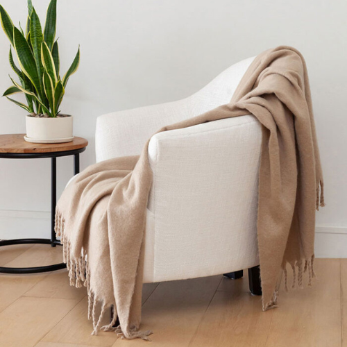 Throw • Textured • Soft Wool look • Faux - Image 13