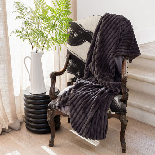 Throw • Ribbed Pile • Faux • Silky Soft - Inside and Out
