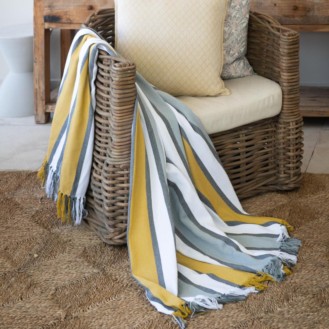 Throw • Geometric • Pin Stripe • Cotton Blend